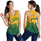 Racerback Tank - Kangaroo Top Tank Australia Coat Of Arms National Color Women - Vibe Hoodie