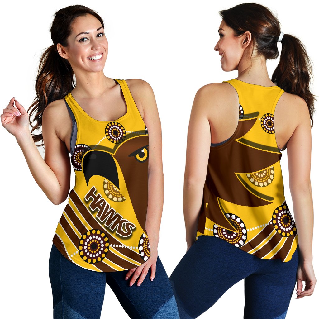 Pride Hawks Women Racerback Tank Hawthorn Indigenous - Vibe Hoodie