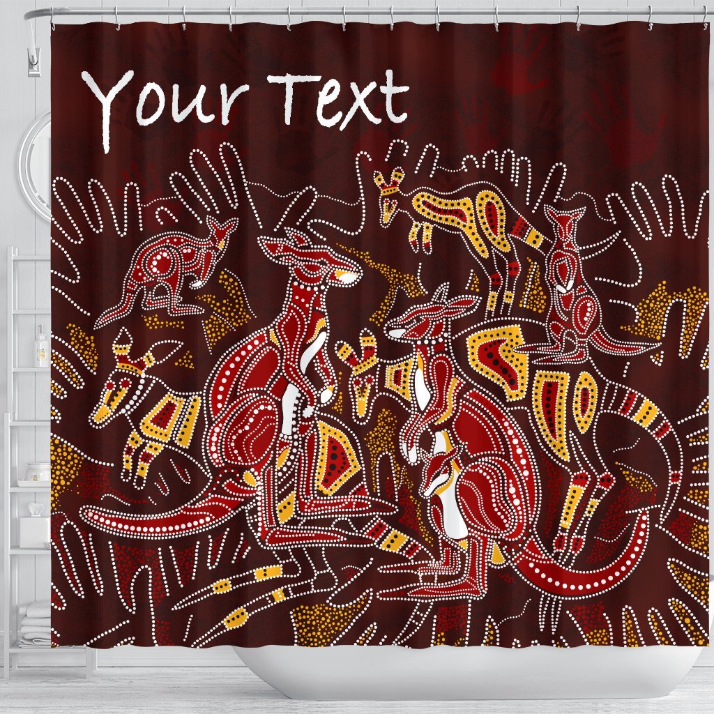 custom-aboriginal-shower-curtain-kangaroo-family-with-hand-art