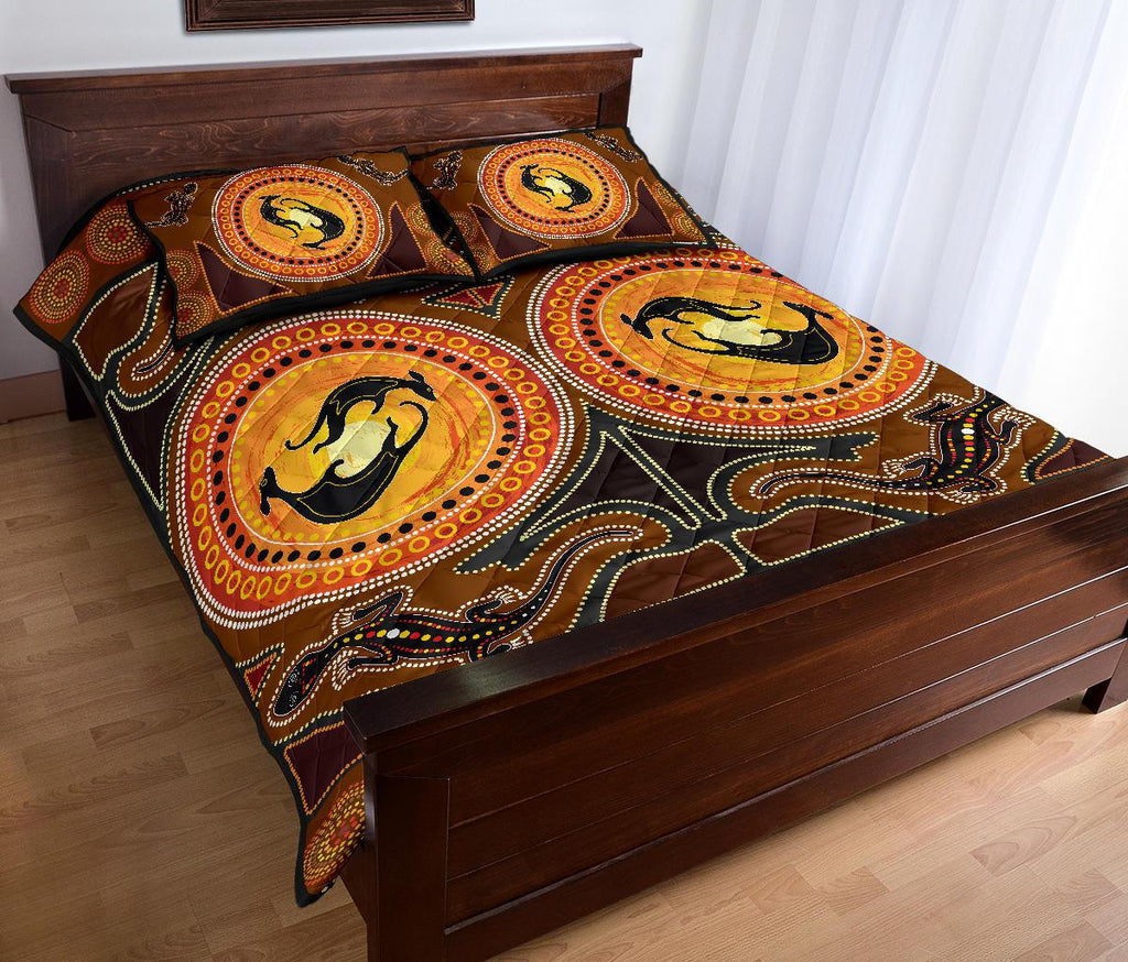 aboriginal-quilt-cover-set-lizard-kangaroo-dot-patterns