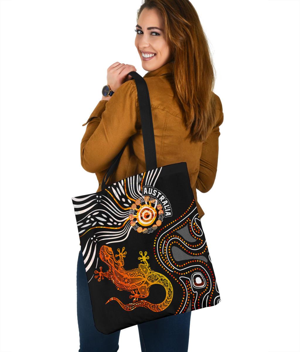 aboriginal-tote-bags-lizard-sunshine