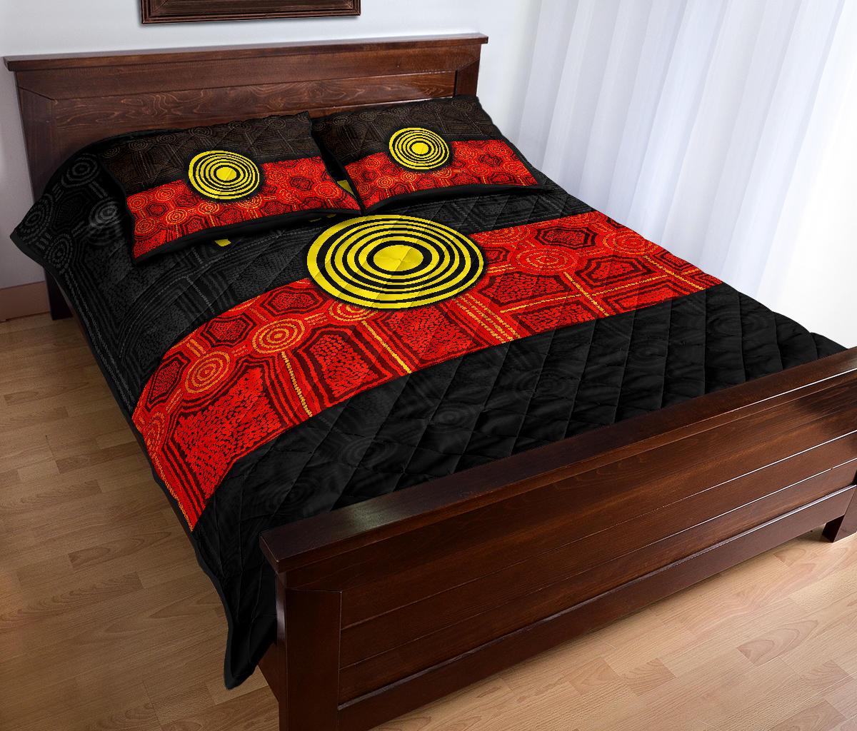 personalised-aboriginal-quilt-bed-set-aussie-indigenous-flag