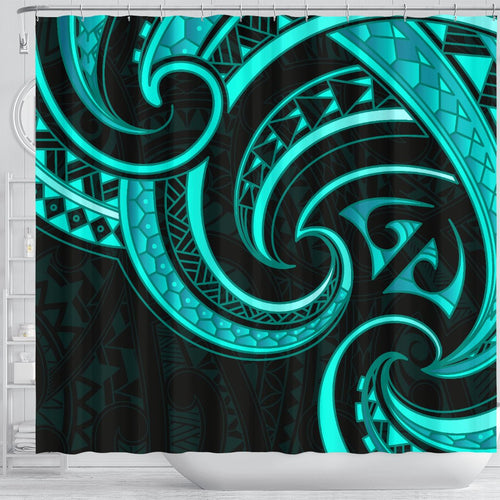 new-zealand-maori-mangopare-shower-curtain-polynesian-turquoise