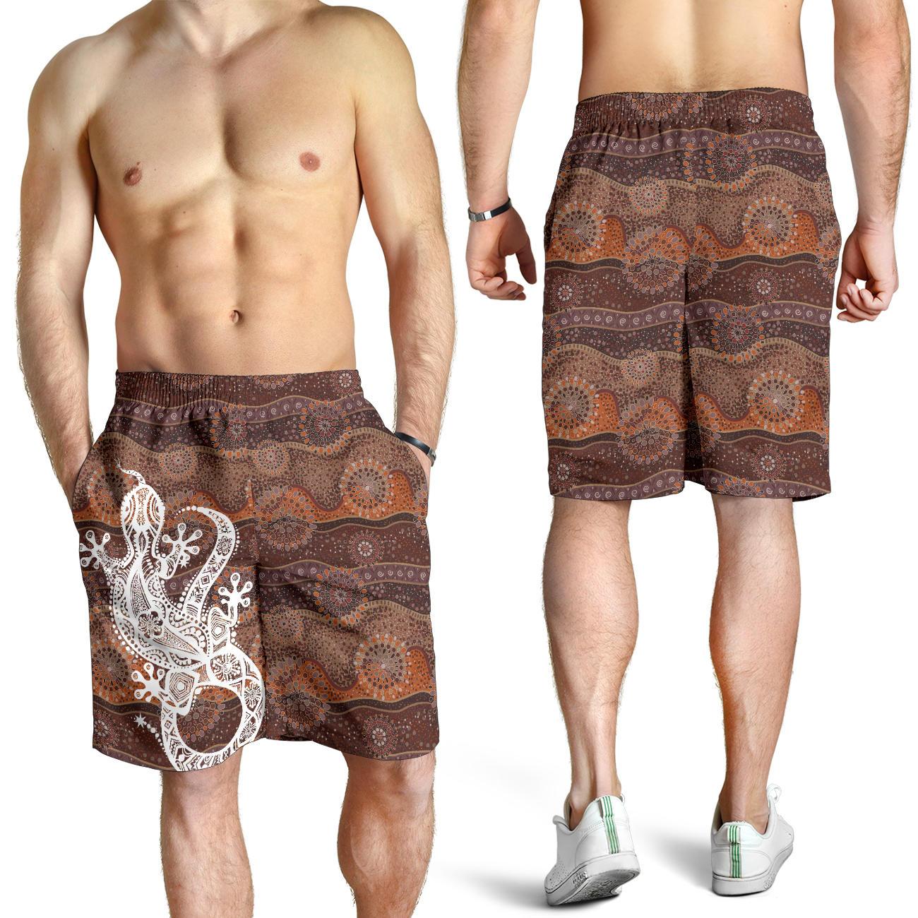 aboriginal-shorts-lizard-circle-indigenous-dot-painting-men
