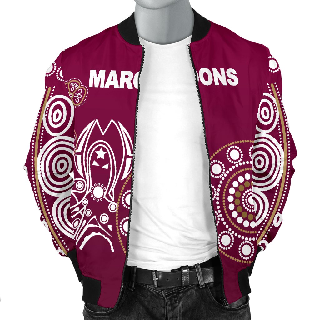 queensland-mens-bomber-jacket-maroons-simple-indigenous