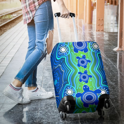 1staustrali-aboriginal-luggage-covers-aboriginal-turtle-family