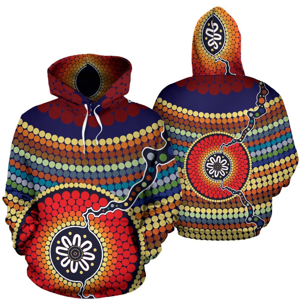 hoodie-aboriginal-dot-painting-hoodie-ver11-unisex