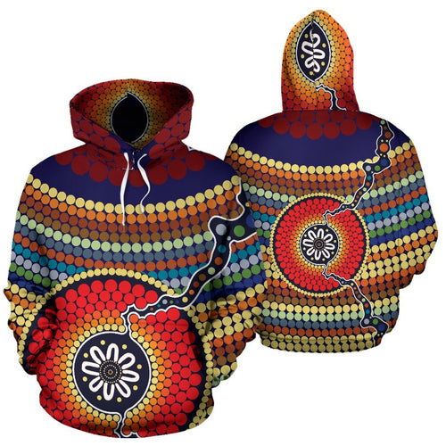 hoodie-aboriginal-dot-painting-hoodie-ver11-unisex