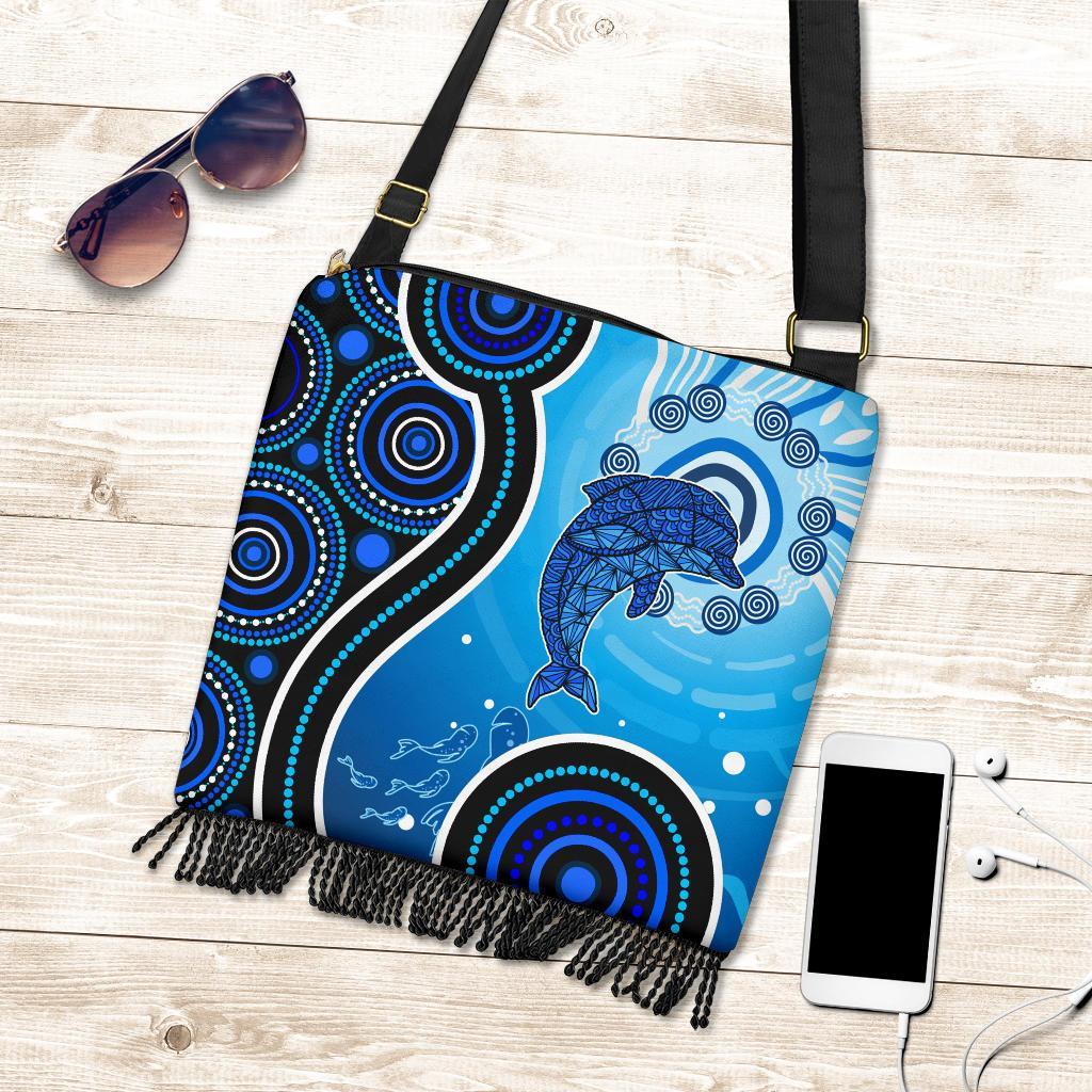 aboriginal-boho-handbag-dolphin-and-aboriginal-dot-patterns