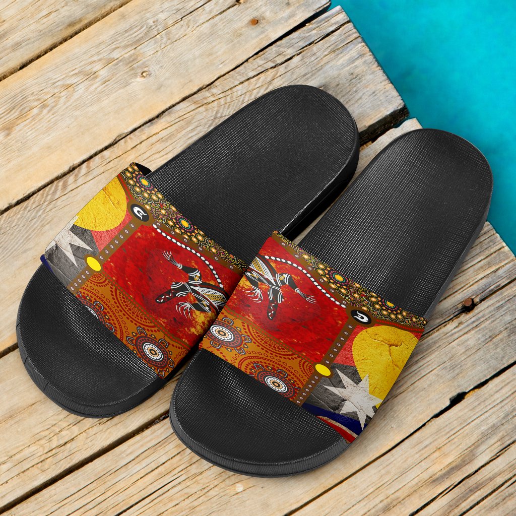 sandals-aboriginal-dot-painting-flags-crocodile
