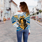 Titans Knight Women's Off Shoulder Sweater Gold Coast - Vibe Hoodie