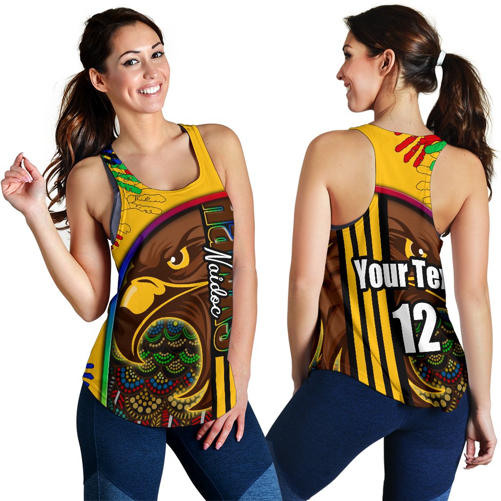 (Custom Personalised) Pride Hawks Women's Racerback Tank Hawthorn Naidoc Week Aboriginal Version Special - Vibe Hoodie