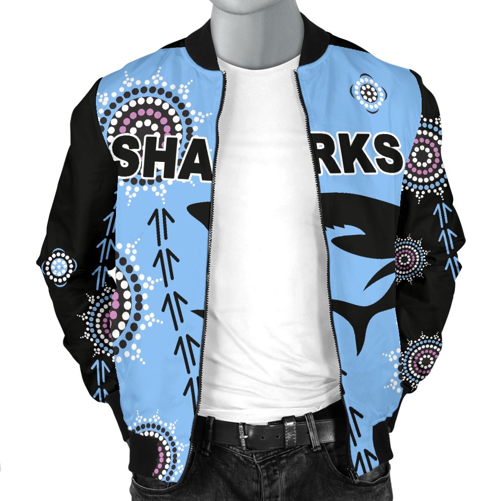 cronulla-mens-bomber-jacket-sharks-simple-indigenous-blue