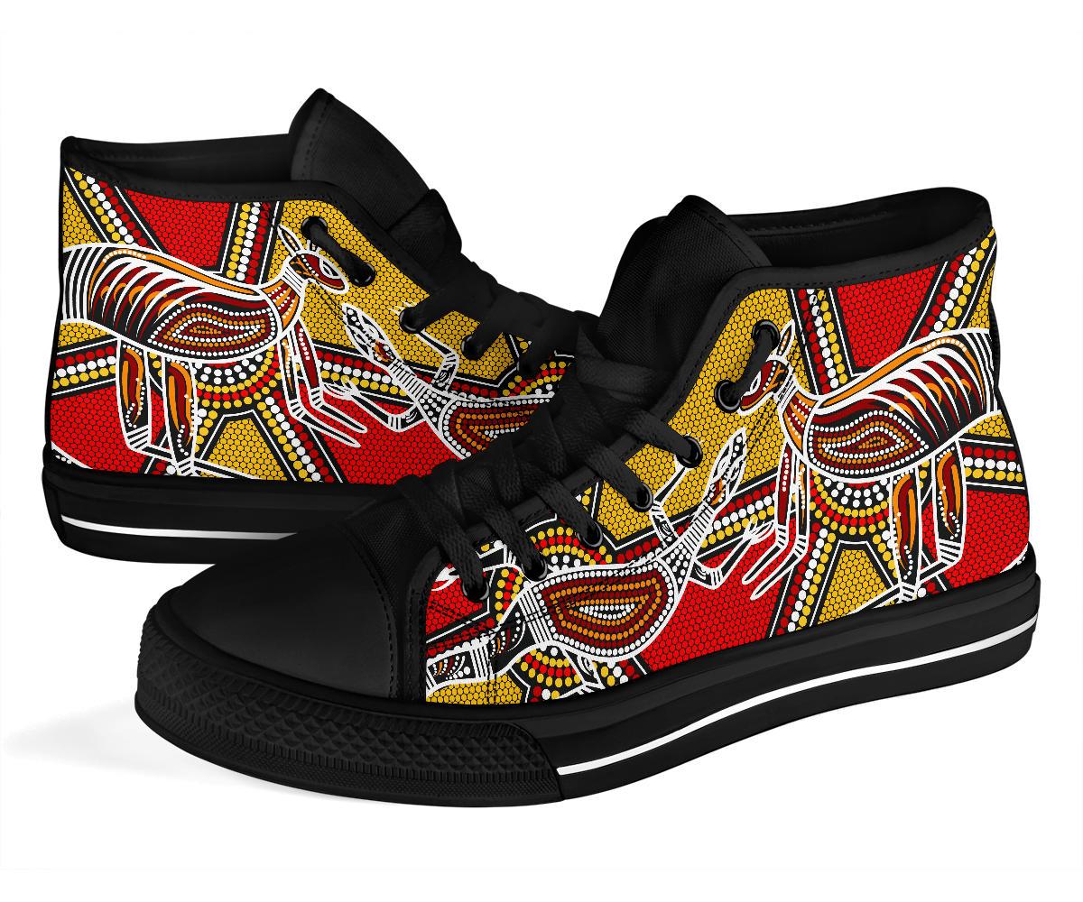 aboriginal-high-top-shoes-kangaroo-dot-painting-patterns