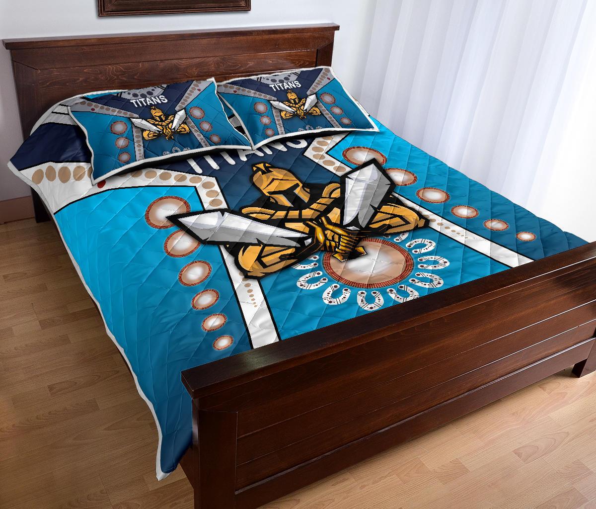 gold-coast-quilt-bed-set-titans-gladiator-simple-indigenous