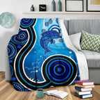 aboriginal-premium-blanket-dolphin-and-aboriginal-dot-patterns