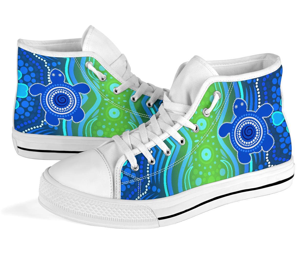 aboriginal-high-top-shoe-a-aboriginal-turtle-family