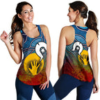 Aboriginal Women's Racerback Tank - Aboriginal and Torres Strait Islanders Flag - Vibe Hoodie