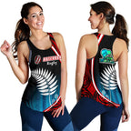 Aotearoa Rugby Black Maori Women Racerback Tank Kiwi and Silver Fern New Zealand - Vibe Hoodie