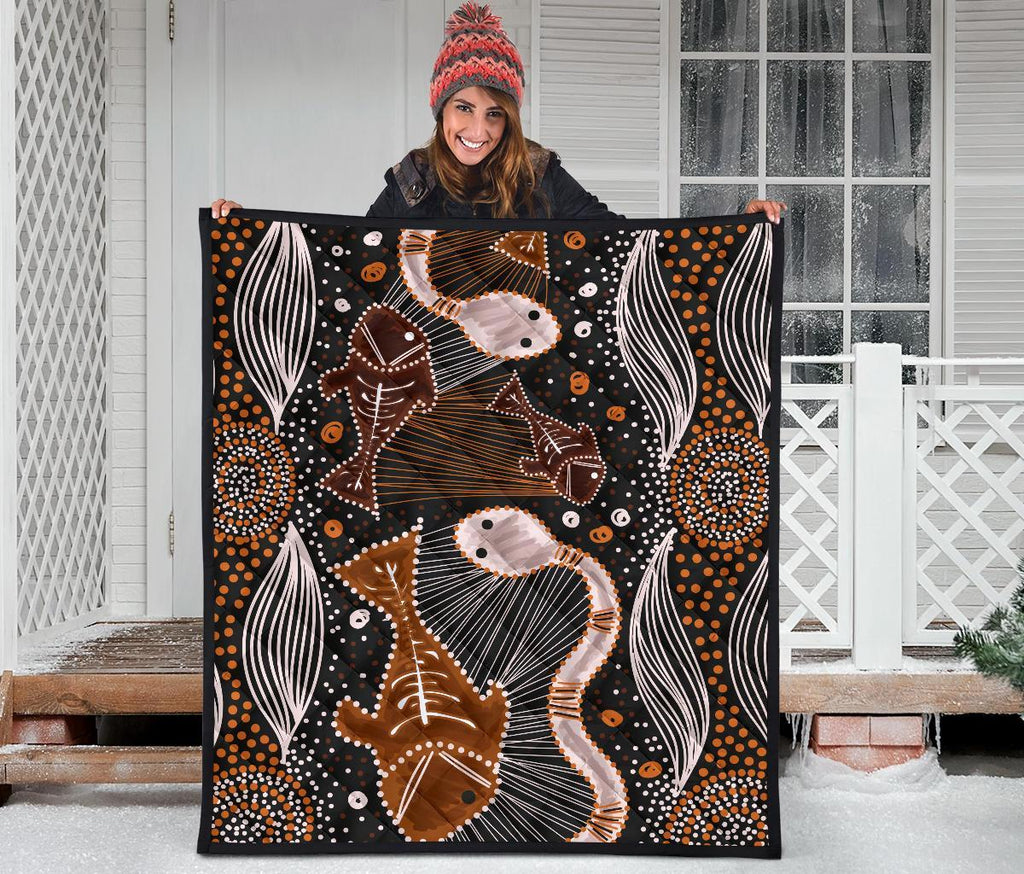 aboriginal-premium-quilt-indigenous-fish-and-snake