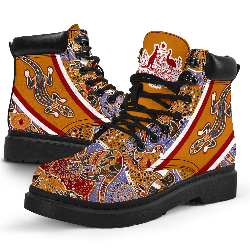 aboriginal-boots-lizard-kangaroo-patterns-australia-coat-of-arms-all-season