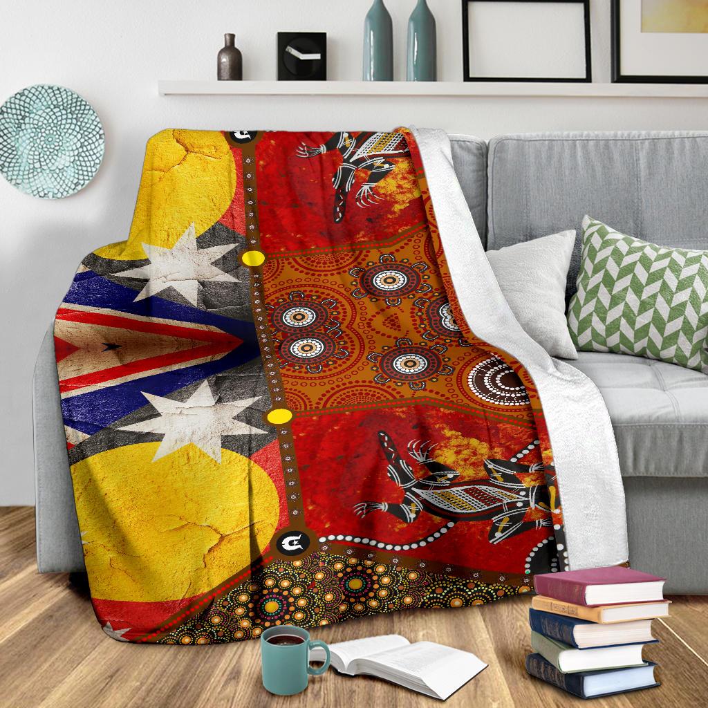 premium-blankets-aboriginal-dot-painting-flags-crocodile