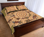 aboriginal-quilt-cover-set-kangaroo-turtle-circle-pattern-dot-painting