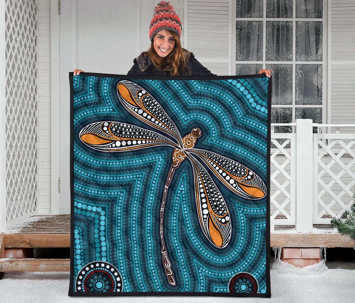 aboriginal-premium-quilt-indigenous-dragonfly