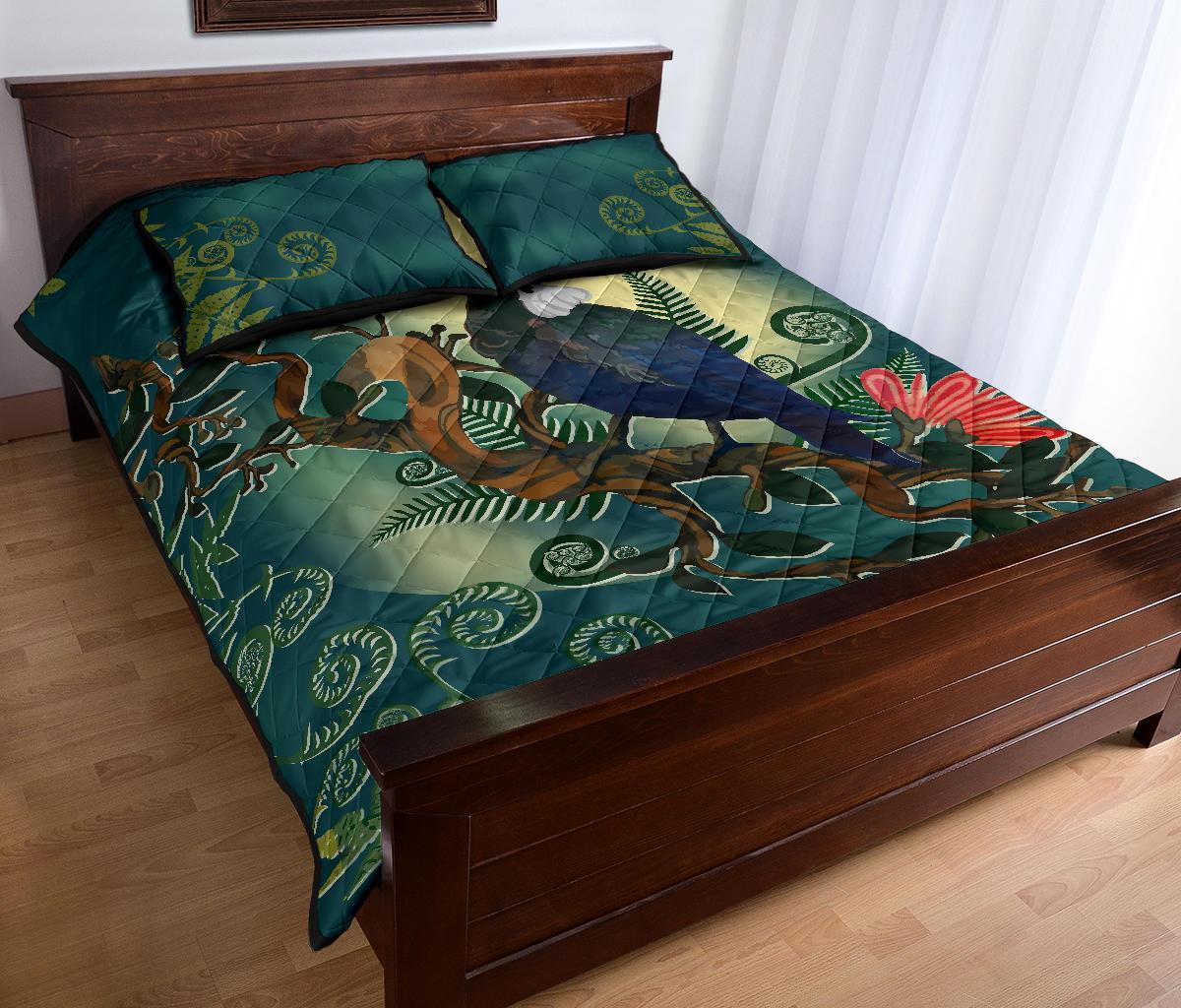 tui-bird-new-zealand-quilt-bed-set
