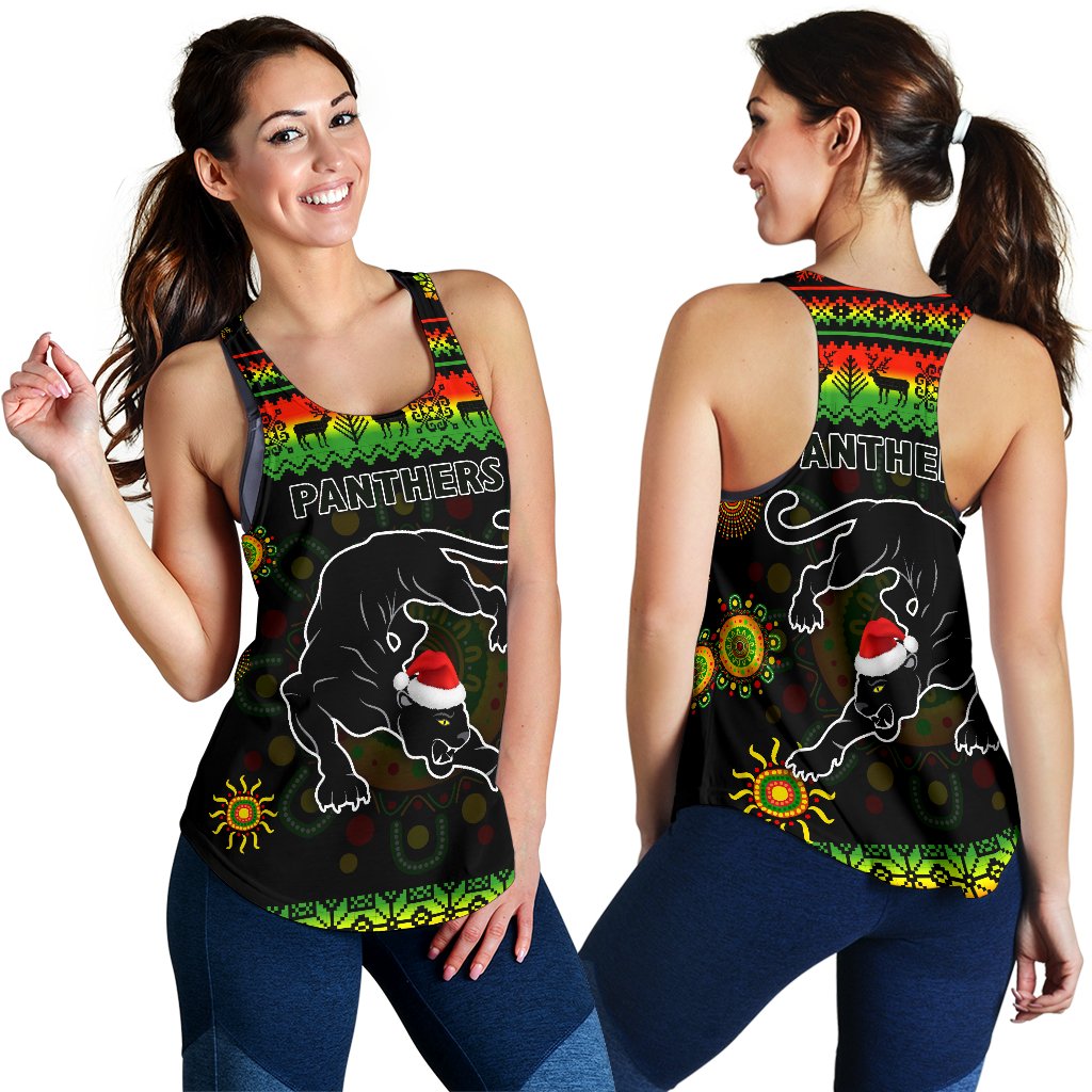 Penrith Panthers Christmas Women's Racerback Tank Indigenous - Vibe Hoodie