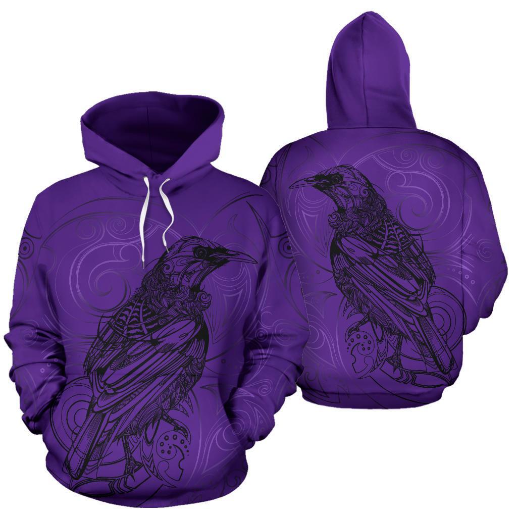 new-zealand-tui-bird-hoodie-drawing-purple