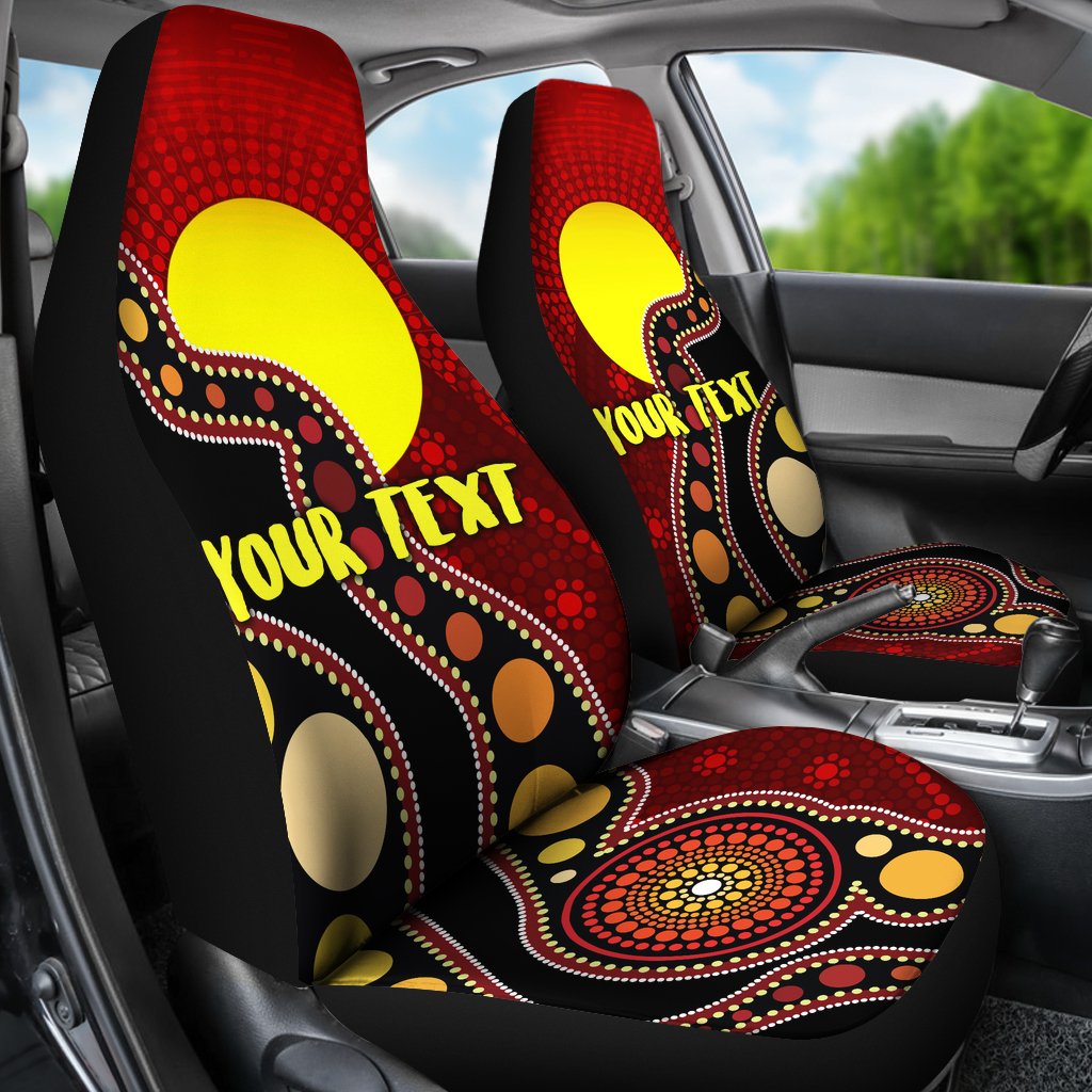 custom-car-seat-covers-australia-aboriginal-lives-matter-flag-circle-dot-painting-art