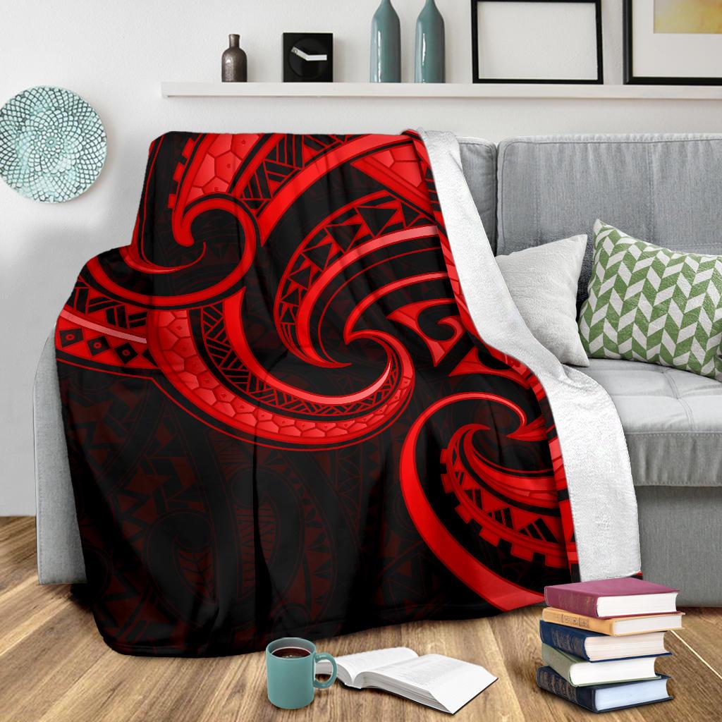 new-zealand-maori-mangopare-premium-blanket-polynesian-red