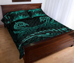 aotearoa-quilt-bed-set-turquoise-maori-manaia-with-silver-fern
