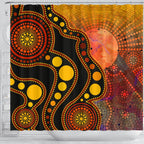aboriginal-shower-curtain-australia-indigenous-flag-circle-dot-painting-art-golden