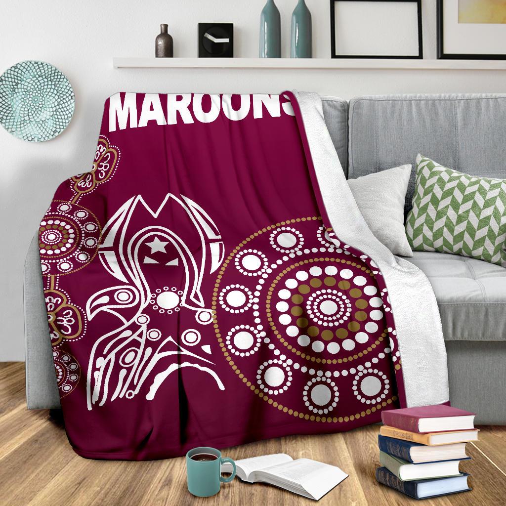 queensland-premium-blanket-maroons-simple-indigenous