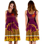 Brisbane Broncos Women's Dress Anzac Day Simple Style - Maroon - Vibe Hoodie