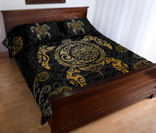 maori-turtle-quilt-bed-set-gold