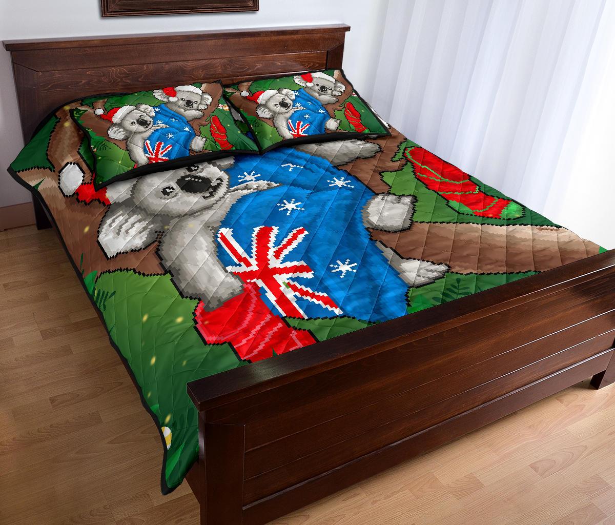 christmas-quilt-bed-set-australia-flag-with-koala-ugly-christmas