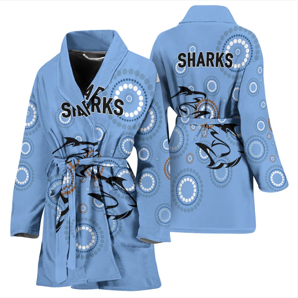 cronulla-sutherland-womens-bath-robe-sharks-anzac-day-unique-indigenous