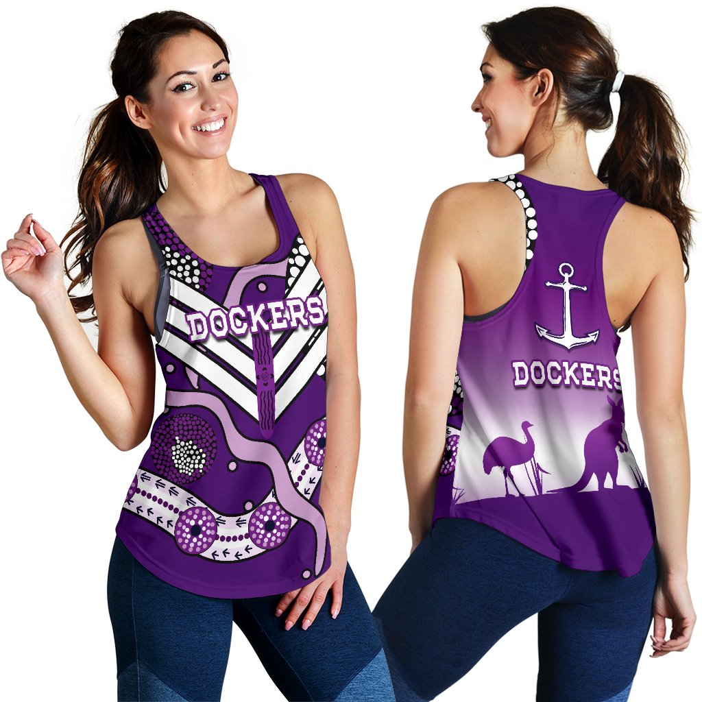 Dockers Women Racerback Tank Indigenous Fremantle - Freo - Vibe Hoodie
