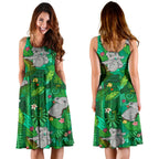Koala Midi Dress - Koala Patterns - Vibe Hoodie