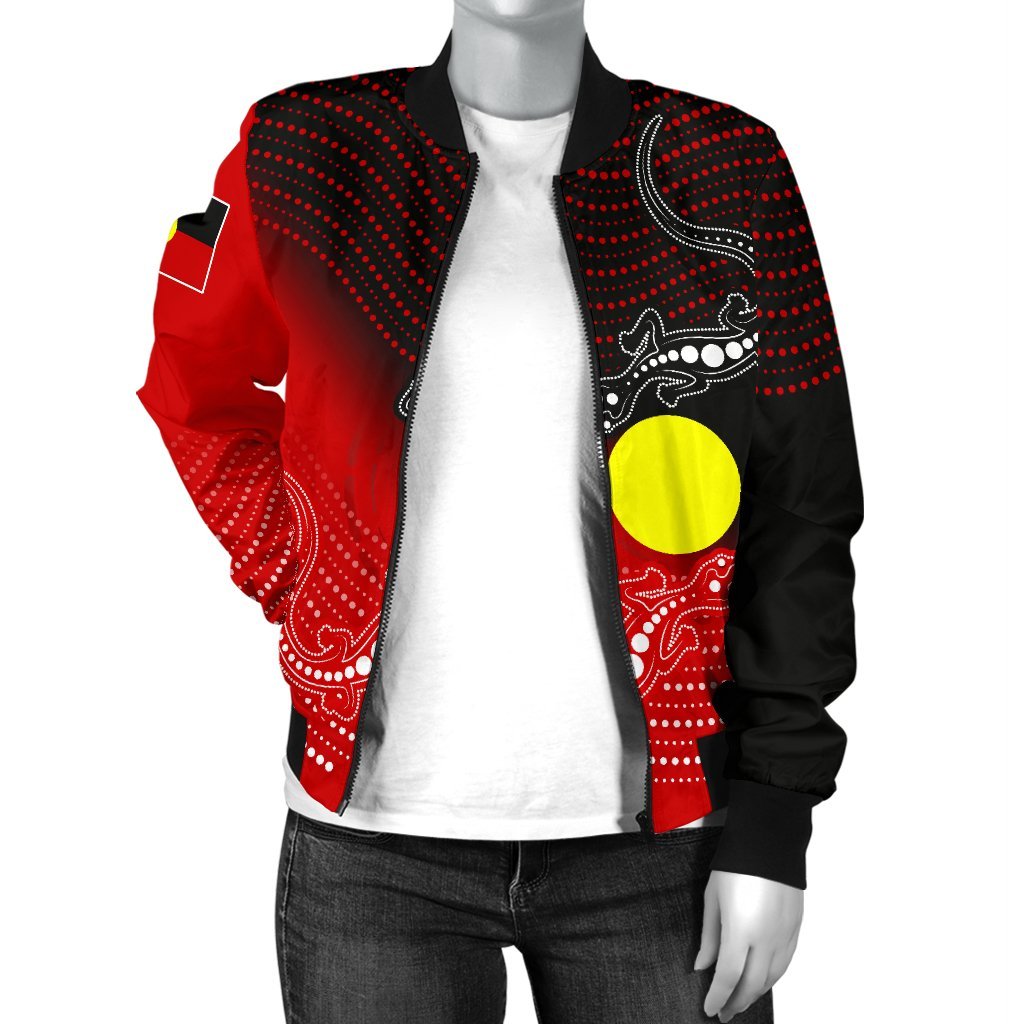 aboriginal-womens-bomber-jacket-two-indigenous-lizard