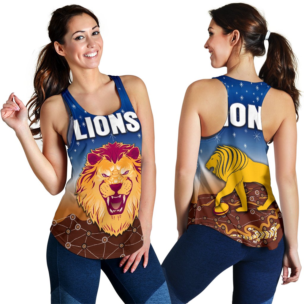 Brisbane Lions Women Racerback Tank Simple Indigenous - Vibe Hoodie