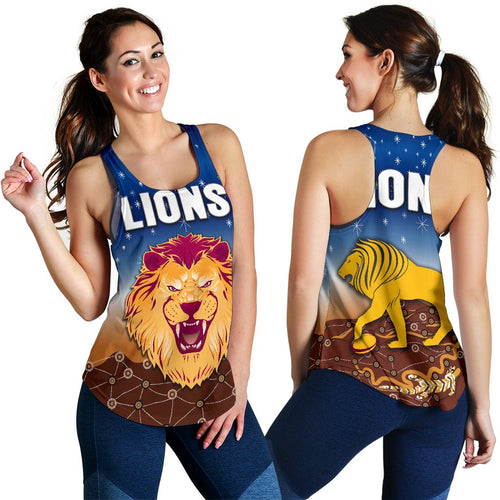 Brisbane Lions Women Racerback Tank Simple Indigenous - Vibe Hoodie