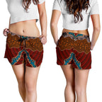Aboriginal Shorts, Indigenous Dot Painting Short Women 06 - Vibe Hoodie