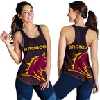 Brisbane Women Racerback Tank Broncos Simple Indigenous - Vibe Hoodie
