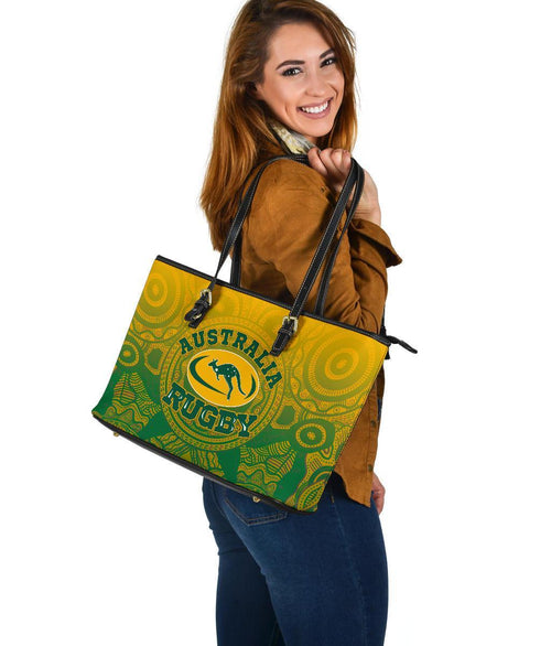 aboriginal-leather-tote-bag-australia-rugby-and-coat-of-arms-ver01