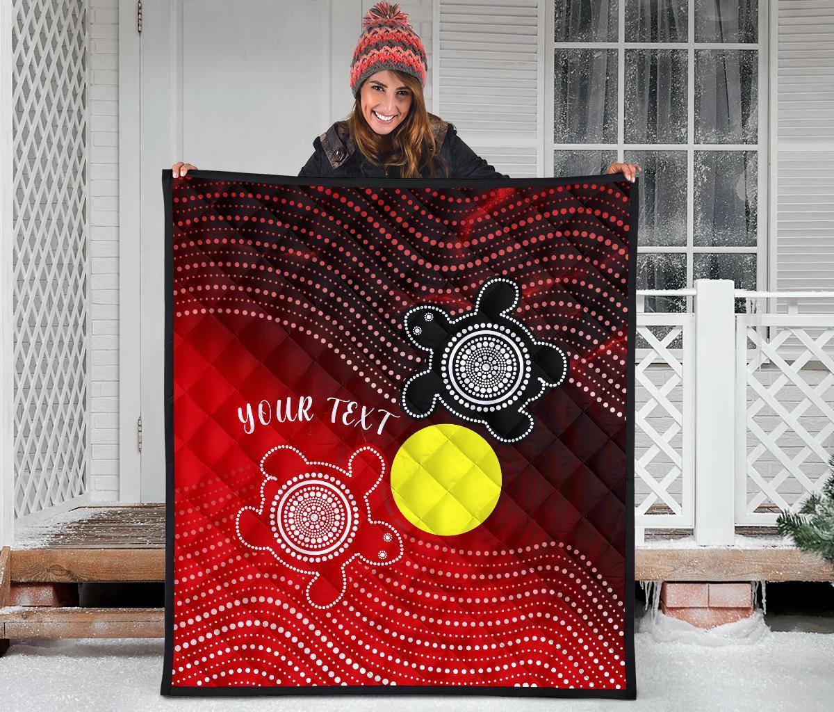 custom-aboriginal-premium-quilt-indigenous-circle-dot-painting-style