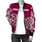 queensland-womens-bomber-jacket-maroons-simple-indigenous